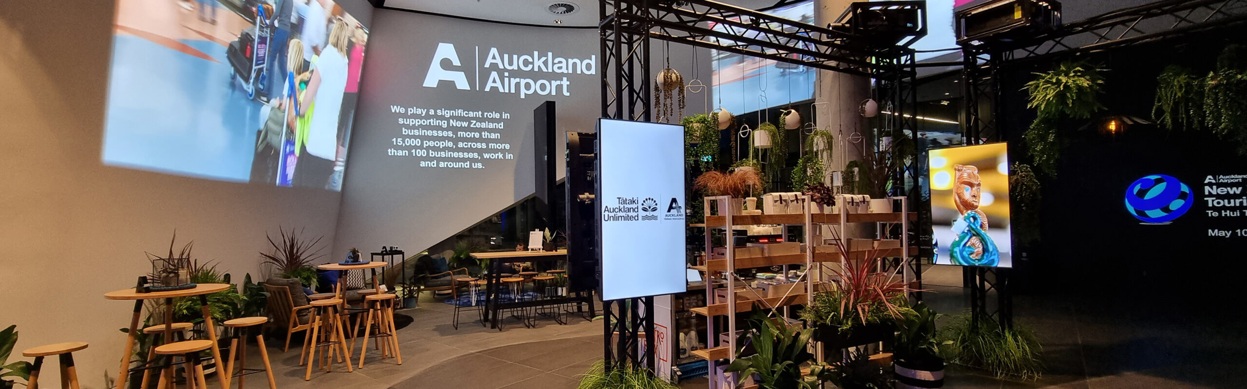 Exhibition Design ... Tourism Forum and Auckland Airport Lounge, TRENZ 2023